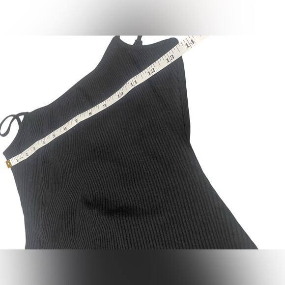 Sezane Black Ribbed Tank Bodysuit NWT Snap Closure- Medium - Picture 3 of 9
